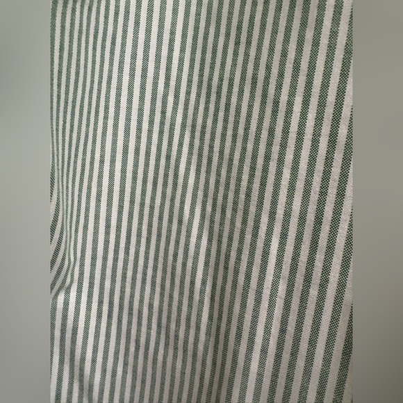 Stanford Essentials Green & White Striped Men's Button Down Oxford Shirt, 34-35 - Picture 3 of 4